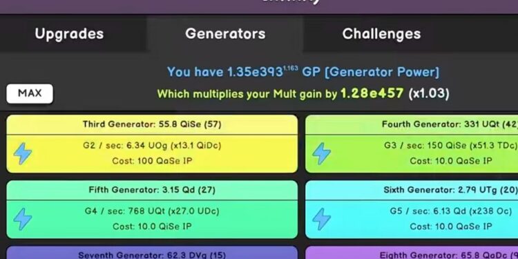 Revolution Idle Eternity Farming setup for DTP13 and up