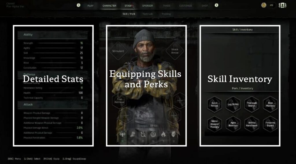 Character Menu