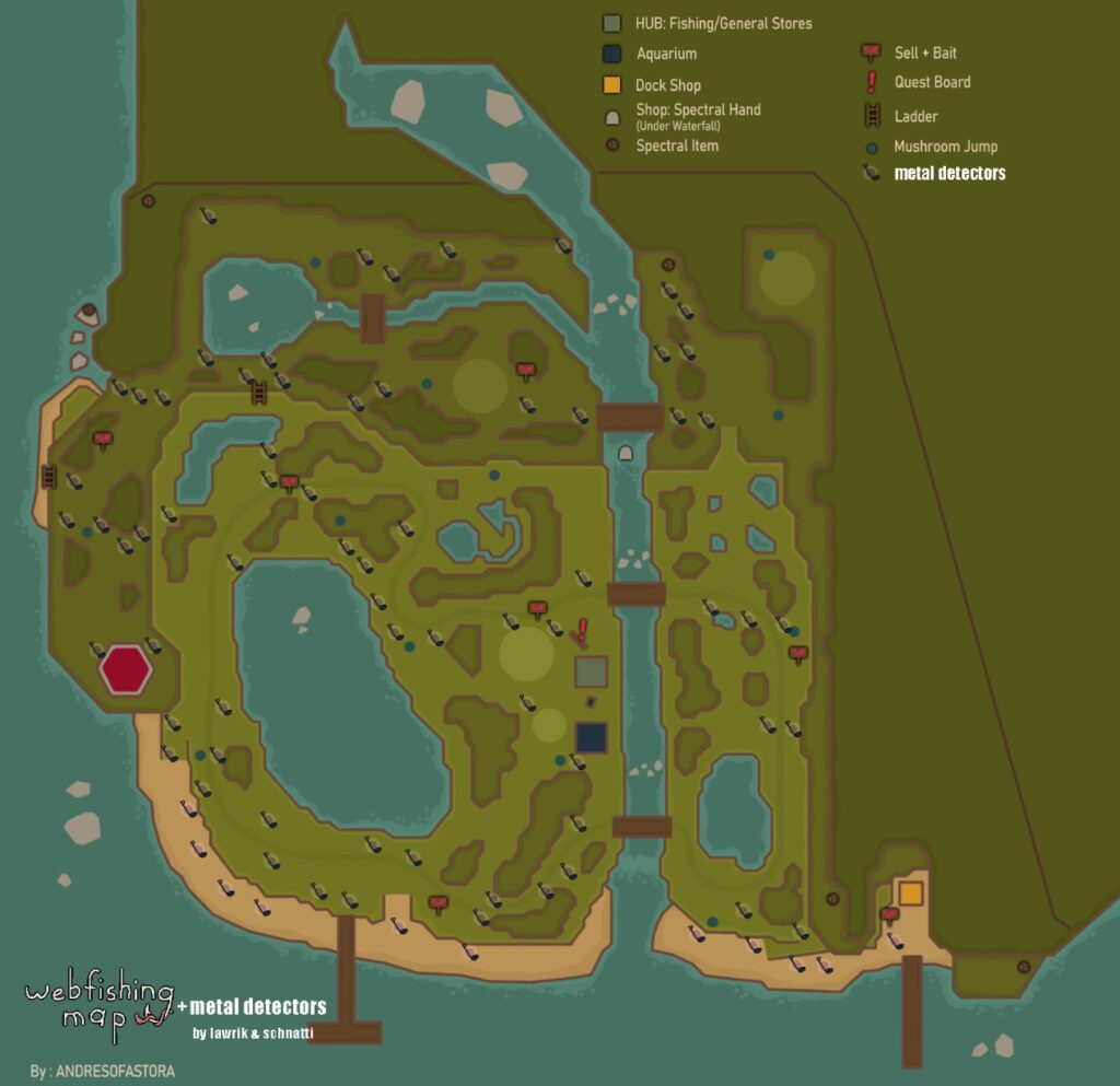 Webfishing Metal Detector Locations Map 