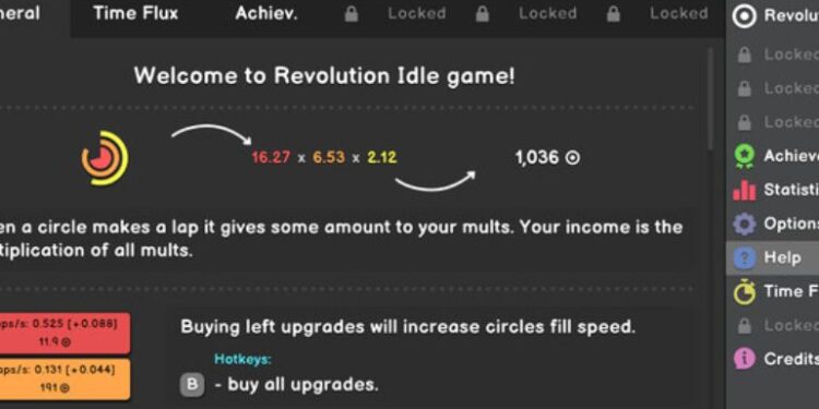 Revolution Idle EC1-1 -> Dilation: Recommended