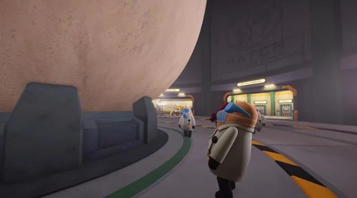 CRACK game view showing the central egg structure and exploration equipment