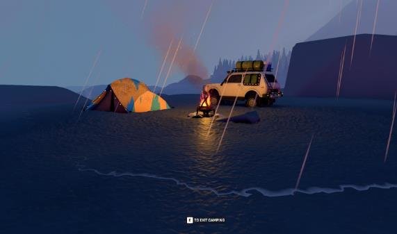 Over the Hill Under the Stars campfire placement hologram green indicator