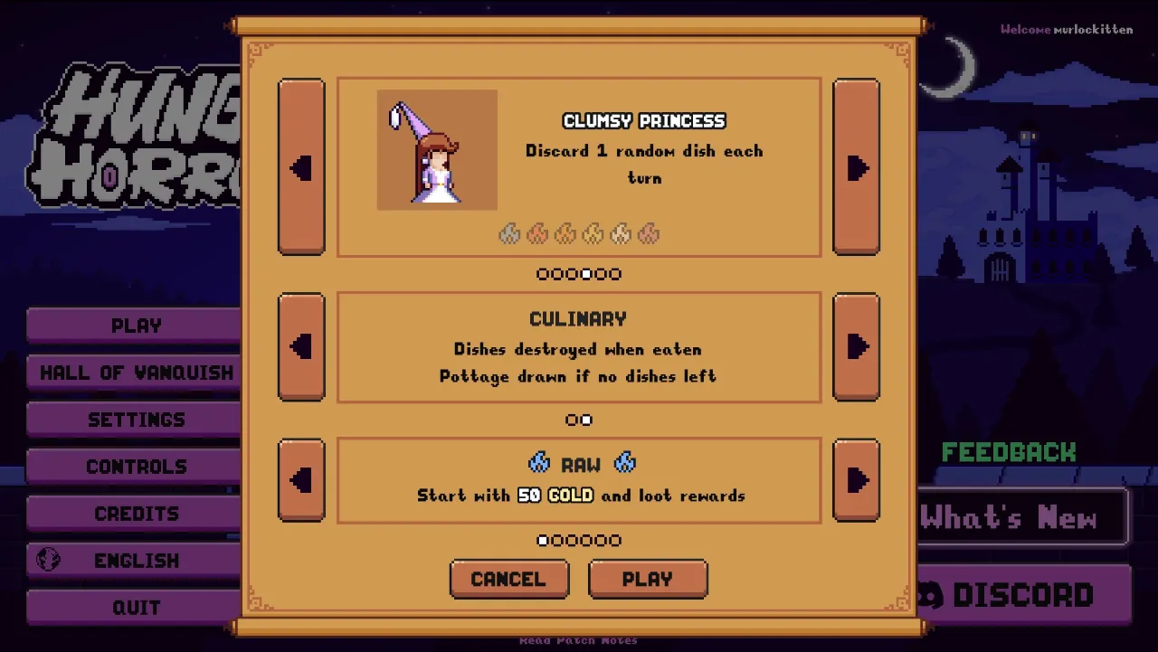 Hungry Horrors Banquet Mode - Choose Your Banquet 2