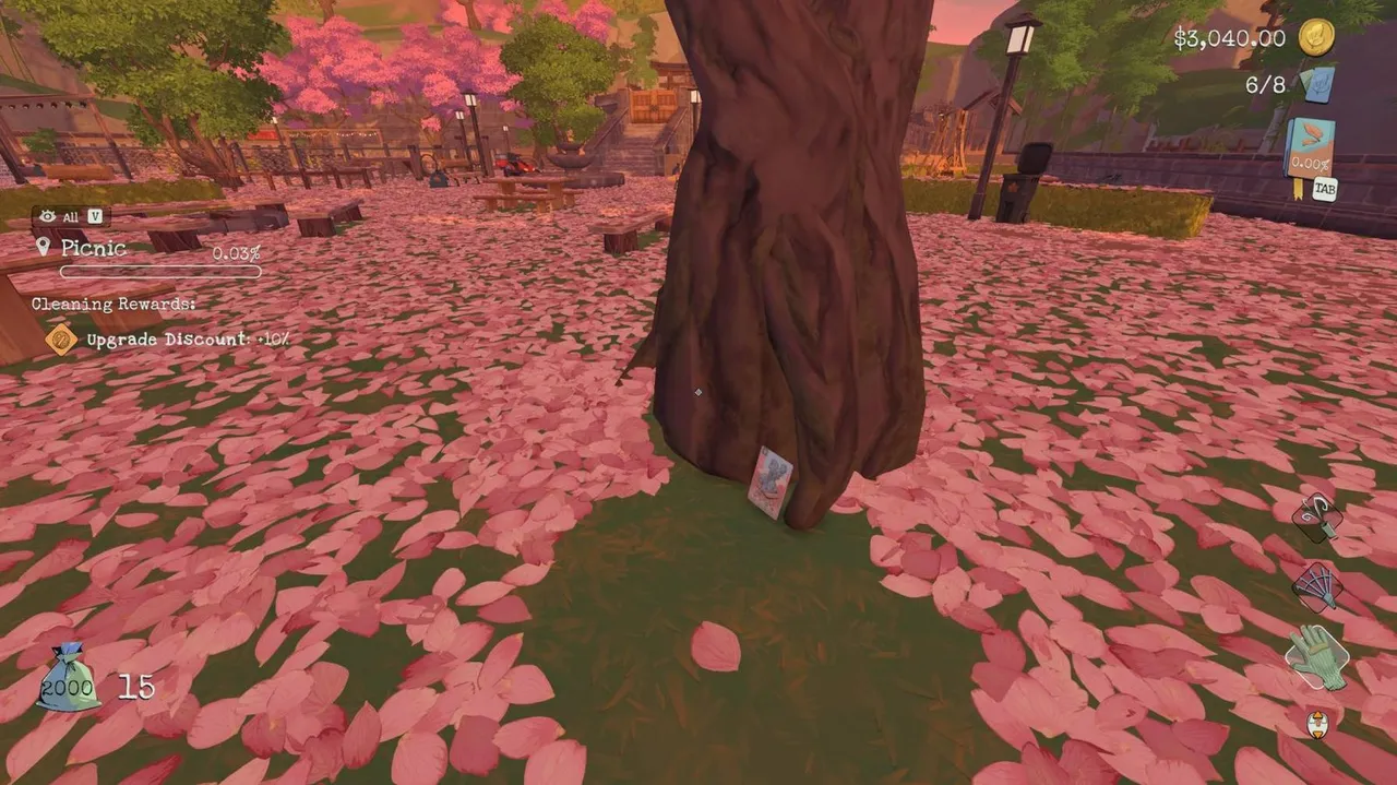 Image description: the eighth Sakura card's location below a tree in the Picnic area.
