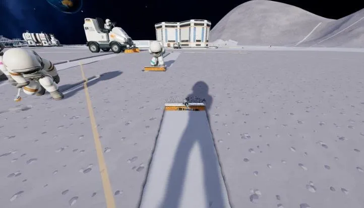 Moon Sweepers factory layout overview showing compact machine placement and routing.