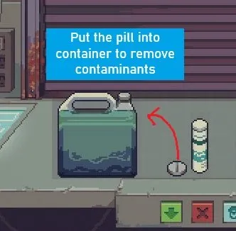 Probably Stolen intermediate water purifier machine and tablets setup