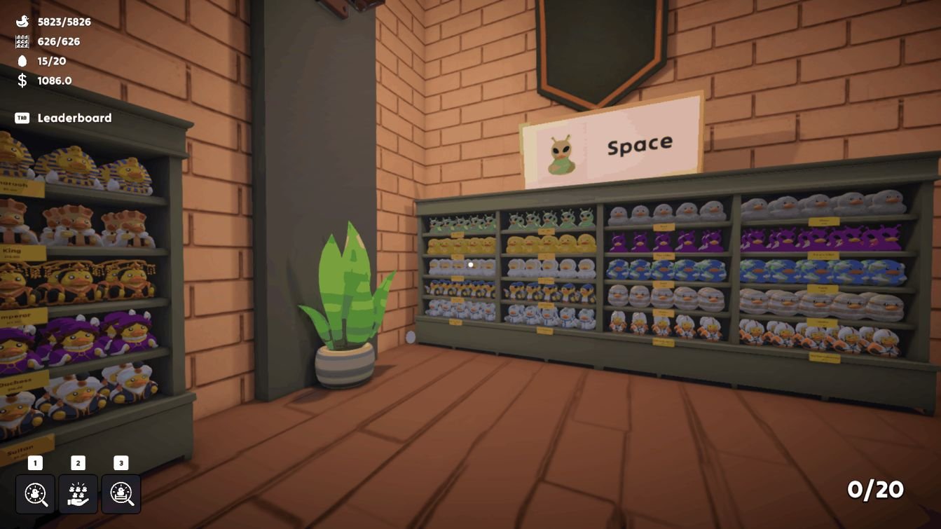 Sort Them Ducks Mega Store Space shelf left corner hidden egg