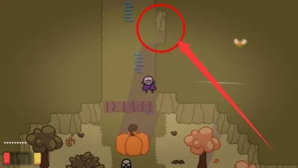 Vampy's Big Day Gnome 5 hidden wall dent location after unlocking the door