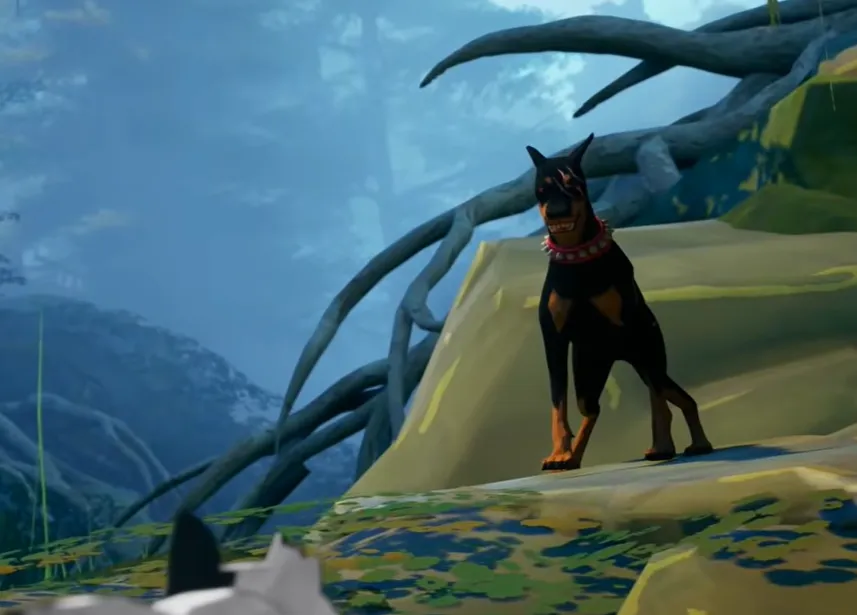 Warrior Cats Clans of the Forest fighting the dog boss in riverclan
