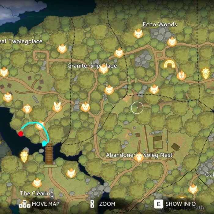 Warrior Cats: Clans of the Forest ThunderClan sun spot near the wooden bridge
