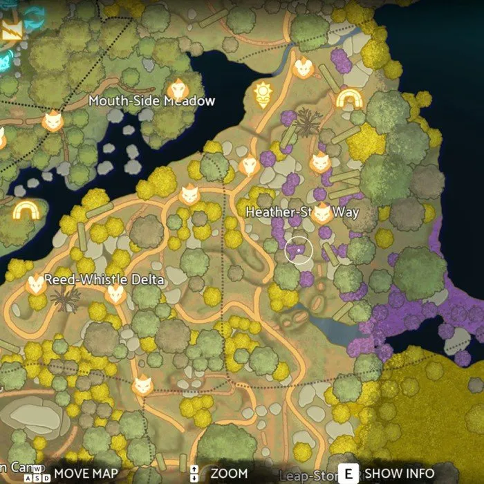 Warrior Cats: Clans of the Forest WindClan open field sun spots locations