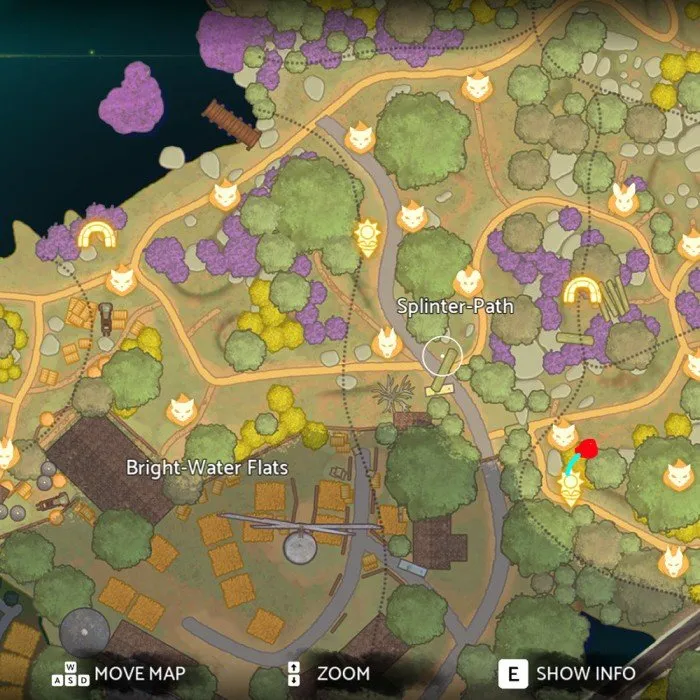Warrior Cats: Clans of the Forest WindClan bottom right corner sun spot tree