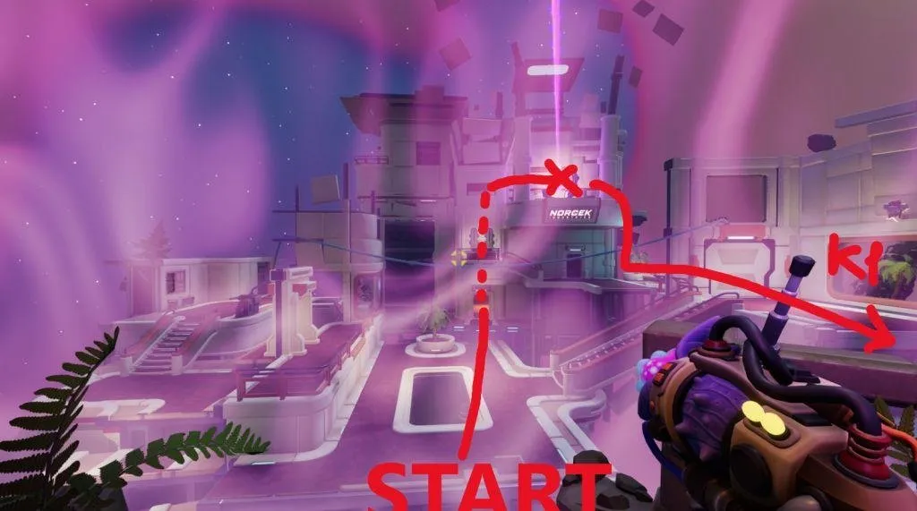We Were Here Tomorrow player navigating invisible doorway barrier near crystal one