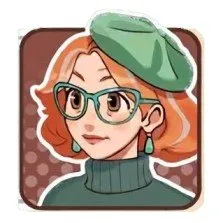 the character Judith Tessier in The Witch's Bakery with background text on her relationship requirements.